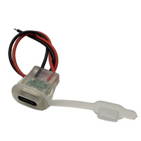 Support de lampe de type c 2P colle d'injection USB C tête femelle Type c fil de soudage étanche bande lumineuse transparente Port de charge