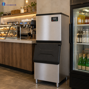 Máquina de Hielo Comercial de 136 kg (300 lb) al Mejor Precio, Máquina Automática para Hacer Hielo con Refrigerante R404A para Cafetería - Product Image 4