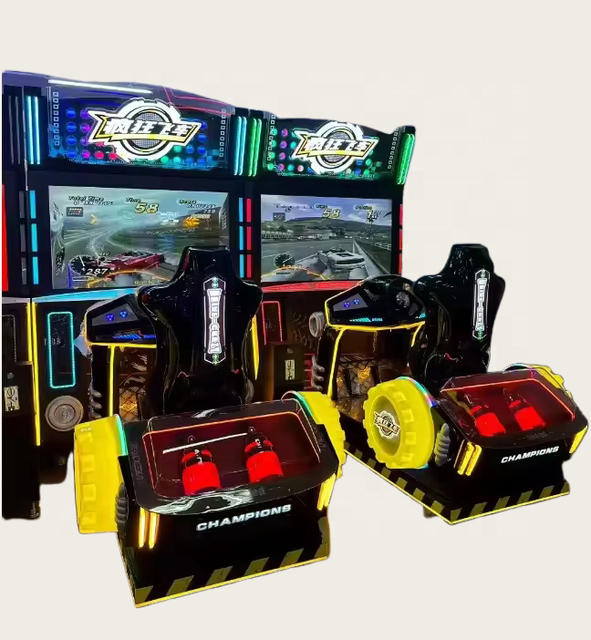 Factory Wholesale Indoor Crazy Racing Arcade Driving Amusement Game Machines Coin-operated Racing Simulators 1 Year Flash