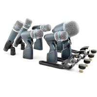 Kit de microphones de batterie portables professionnels BETADMK7 7 pièces avec connecteur XLR, légers et portables pour amplificateur de basse, toms et caisse claire