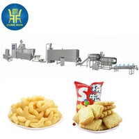 Machine d'extrusion de snacks soufflés, équipement de traitement, ligne de production automatique de maïs soufflé à double vis en acier inoxydable