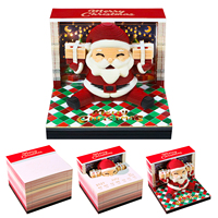 Bloc-notes Père Noël 2027 – Panneau Joyeux Noël – Calendrier de l'Avent – Pages à collectionner – Livraison directe prise en charge – Bloc mémo 3D