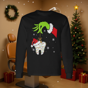 T-shirt à manches longues pour dentiste et assistant dentaire, pyjama de Noël - Product Image 3