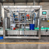 Machine de remplissage liquide 20L remplissage de poids linéaire automatique détection automatique pot de bouteille scellage remplisseur de qualité industrielle