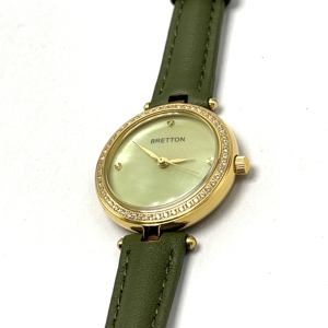 <span class=keywords><strong>Reloj</strong></span> de Pulsera para Mujer con Esfera Redonda Brillante, Bisel con Diamantes, <span class=keywords><strong>Correa</strong></span> de <span class=keywords><strong>Cuero</strong></span> Borgoña, Cuarzo Analógico, <span class=keywords><strong>Reloj</strong></span> de Moda para Damas - Product Image 3