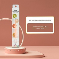 Brosse à dents pour animaux de compagnie à 360 degrés avec poils souples, kit de nettoyage dentaire avec dentifrice pour chiens et chats, soins bucco-dentaires, vente en gros