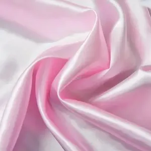 Nhà Máy Giá 100% Polyester Satin Vải Dệt Sáng Bóng Mikado Lụa Satin Vải Cho Cô Dâu Satin