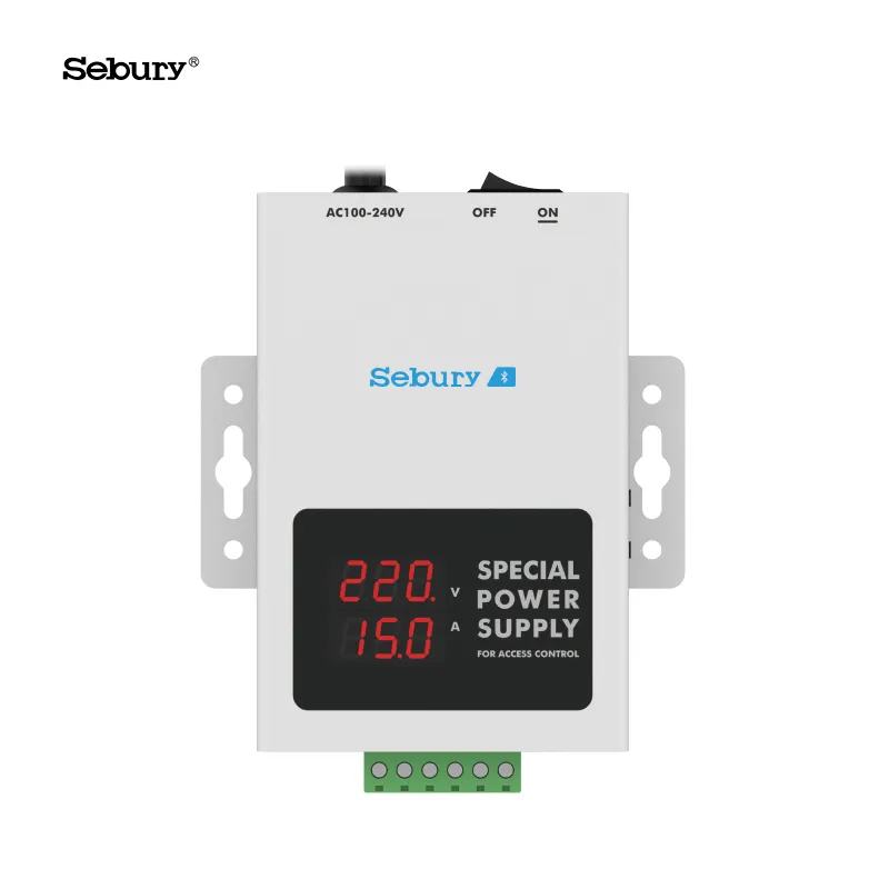 Sebury Zinklegering Led Digitale Scherm Sps 12V 1.5A Schakelaar Voeding Met Bt Voor Deur Toegangscontrole Systeem