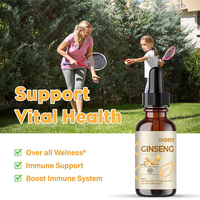 Extrait liquide de ginseng rouge coréen Bioby OEM Private Label 60ml Panax Ginseng, soutien énergétique et immunitaire, gouttes naturelles
