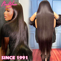 Wig Rambut Asli Vietnam Pre-Plucked 13*4 Glueless HD Monofilament Lace Front, Kutikula Tersusun Rapi, Warna Merah Kehitaman, Untuk Wanita