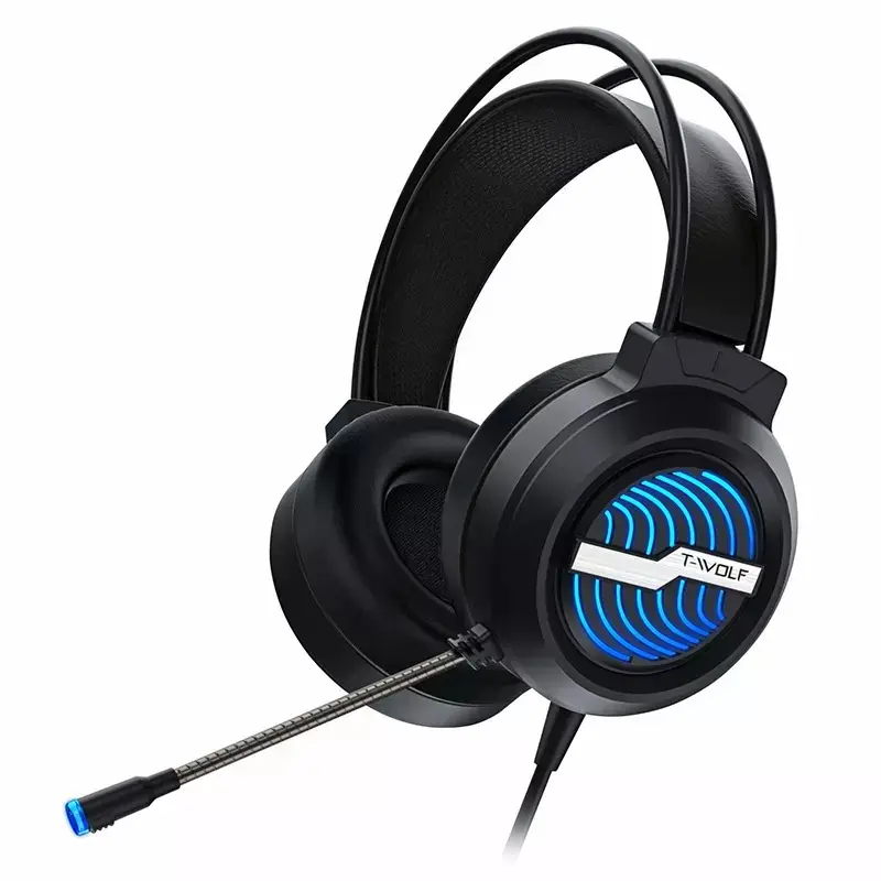 New H130 headset headphones gaming headset with lights universal uhf wired microphone computer headsets