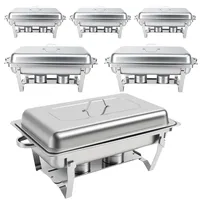 Luxe 9L roestvrijstalen chafing dish buffetset, voedselwarmer voor grootschalige bruiloftcatering en hotelevenementen