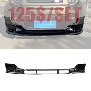 Guardabarros delanteros de parachoques delantero estilo MS negro brillante aptos para <span class=keywords><strong>Land</strong></span> <span class=keywords><strong>Rover</strong></span> Defender accesorios piezas de divisor de labios de parachoques delantero de coche - Product Image 1