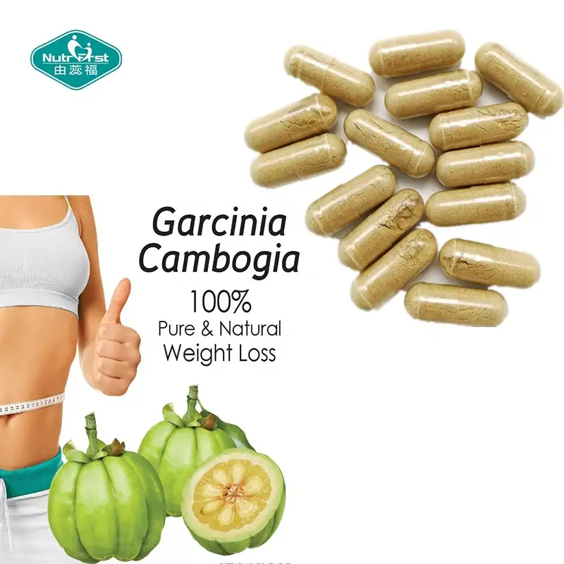 Destekler kilo kaybı ve bordür iştah % 100% doğal saf HCA özü Garcinia Cambogia kapsül