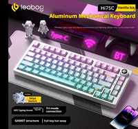 LEOBOG HI75C Pro Gaming Three Modes Modern Aluminum Keyboard Hot-Swap Optimized Lump Gasket Structure Mechanical Switch Support
