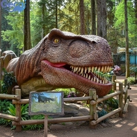 Parc à dinosaures, animatroniques réalistes, modèles d'animaux mécaniques avec son