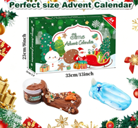 Calendrier de l'Avent Surprise 10-en-1 : Pâte à Modeler Non Toxique DIY, Jouet Éducatif Anti-Stress pour le Compte à Rebours de Noël
