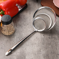 Outils de cuisine en gros passoires en acier inoxydable maille vidange graisse filtre cuillère mousse cuillère soja lait passoire huile passoire