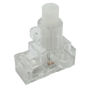 คุณภาพสูง 2 PIN PUSH ปุ่มสวิทช์ล็อคตัวเองได้สีโปร่งใส 19/24 มม.สำหรับซ็อกเก็ตขยาย 10A/16A 250V - Product Image 3