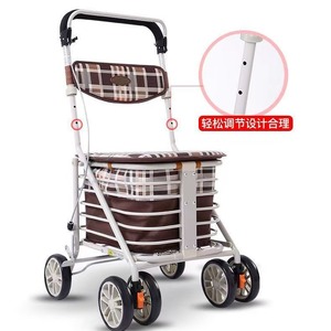 Carrito de Compras Plegable Ligero con 4 Ruedas de PU, Carrito de Supermercado para Uso Doméstico y de Viaje - Product Image 3