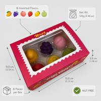 Hicey Nouveau Design Mini Glace aux Fruits en Gros, Mélange Viral de Fruits 3D (Mangue, Pêche, Fraise, Melon)