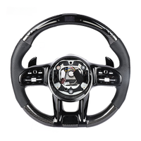 Volant en fibre de carbone compatible avec Mercedes Benz Classe A A200 A180 A260 A45 C63 W205 W204 C300 W222 G55 G500, du modèle ancien au nouveau