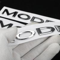 Stiker Logo Huruf 3D ABS Hitam Model 3 MODEL Y X S untuk Bagasi Belakang Mobil, Aksesoris Sekali Pakai untuk Tesla Model X S 3