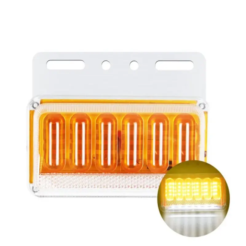 Warning Lights Led Side Light Trailer Truck Yellow Orange White Red LED Side Marker Lamp 12V 24V 6D