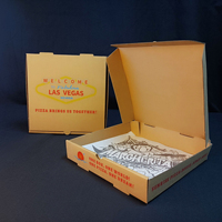 Cajas de pizza corrugadas SP3075 con logotipo y tamaño Los alimentos pueden venir con papel a prueba de grasa