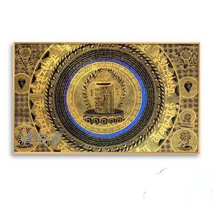 Tangka Peinture Décorative <span class=keywords><strong>Mandala</strong></span> À Six Caractères Suspendus Image Murale D'entrée De Xizang pour Milieu Hall Carré Porche Toile - Product Image 6