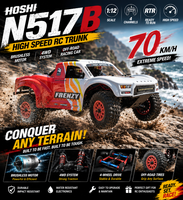 2x Batteries HOSHI N517ABC Voiture RC à l'échelle 1/12 4x4 Monster Truck Tout-terrain Haute Vitesse Brushless Télécommandée RTR RC Lucky Car