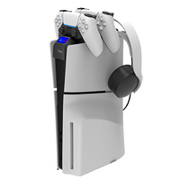 Station de Charge Double PG-P5S016 pour Manettes PS5 Slim/PS5 avec Lumière LED, Support de Chargement