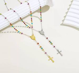 Collana religiosa in oro con pendente religioso nuovo Design - Product Image 1