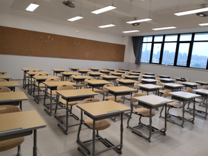 Meubles de classe pour lycée, mobilier commercial, cadre en métal, ensemble de pupitre et de chaise en bois pour les salles de classe des écoles primaires - Product Image 5