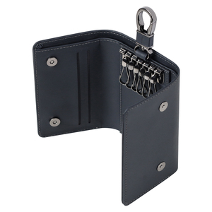 Moda PU Leather Card Holder Chaveiro Organizador Encontre o meu localizador Cintura de negócios pendurado chave saco com encontrar o meu rastreador - Product Image 2