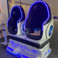 Chaise VR 9D pour parc d'attractions avec lunettes de réalité virtuelle 3D, machine VR œuf 2 places, chaise VR réalité virtuelle 9D