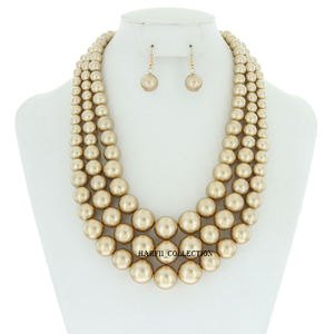 สร้อยคอแฮนด์เมด Harfii Collection ทำจากเรซิ่นประดับลูกปัดสไตล์วินเทจ งานฝีมือประณีต เหมาะเป็นของขวัญสำหรับงานแต่งงานและโอกาสพิเศษ - Product Image 1