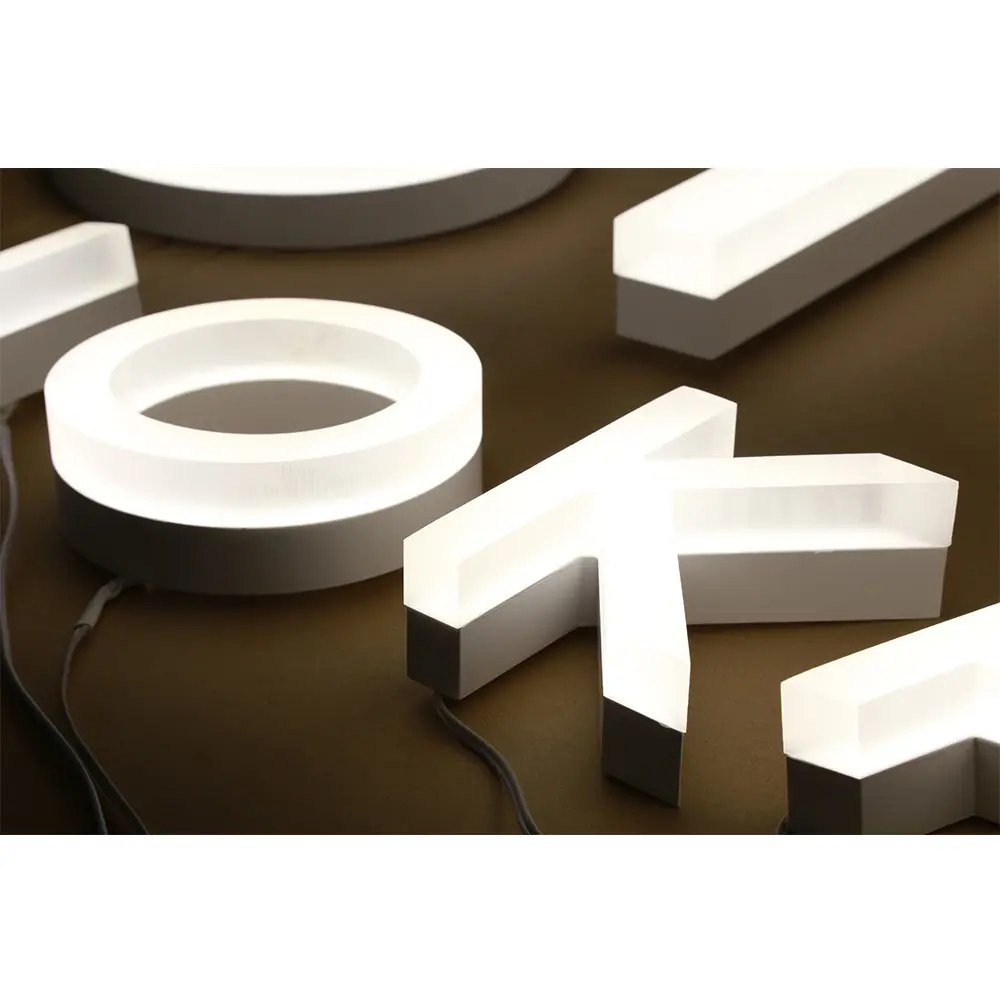 Hersteller cusomized Freien speicher Unternehmen marke logo 3D Led beleuchtete brief elektronik zeichen
