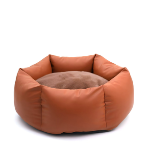 Coussin rond pour chien et <span class=keywords><strong>chat</strong></span> 1300g, style vison argenté, en peluche, surélevé, avec rebord doux, type donut - Product Image 2