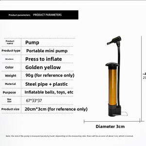 Bike Tire Pump – Portable Floor Pump for Road & Mountain Bicycles – Presta & Schrader Valve Compatible – High Pressure <b>Gauge</b>, Fo - Product Image 3