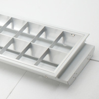 Luminaire encastré de type grille à persiennes au design moderne, base E27, lumière LED, lampes à grille T8 avec garantie de 5 ans, dimmable pour usage professionnel