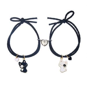 Pulsera De Pareja Stainless Steel Cat Charm Pendant <b>Bracelet</b> for Men Women Magnet Heart Attract Each for <b>Couple</b> <b>Bracelet</b> Se - Product Image 6