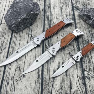 Cuchillo de Bolsillo Plegable A.K-47 Personalizable de Grado OEM para Camping, Hoja de Acero Inoxidable D2, Mango de Madera, Marca HK, Afilado Extremo - Product Image 3