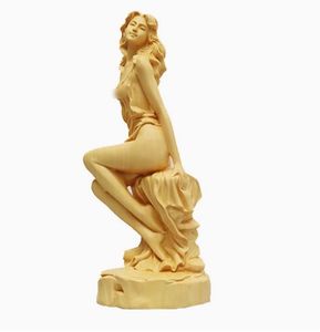Decoración moderna para el hogar hermosa talla de boj <span class=keywords><strong>Venus</strong></span> escultura personalizada de madera maciza mujer occidental hecha a mano para Interior - Product Image 2