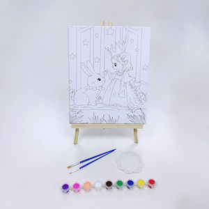 COMMIKI COEM Kit de Pintura en Lienzo Personalizado, Lienzo Estirado y Pinceles para <span class=keywords><strong>Amantes</strong></span> del Arte, Ideal para Decoraciones y Manualidades - Product Image 2