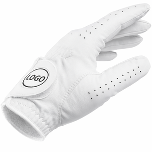 Guanti da golf in pelle ultrasottile ergonomici per mano sinistra da uomo 9GlofSports - Resistenti all'usura, presa eccellente, colore bianco - Product Image 4