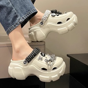 2025 Summer Autumn Spring Fashion DIY Thick-Soled Platform Height Increasing Anti-Slip Embroidered Logo EVA Women's <strong>Slides</strong> - Product Image 4