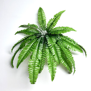 Mur végétal artificiel en forme de fougère verte, 55 cm de haut, feuilles simulées pour la décoration intérieure - Product Image 2