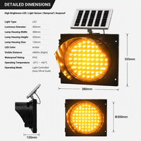 Vente en gros d'usine : Feux clignotants solaires jaunes à commande lumineuse, feux de signalisation, feux clignotants pour les croisements routiers