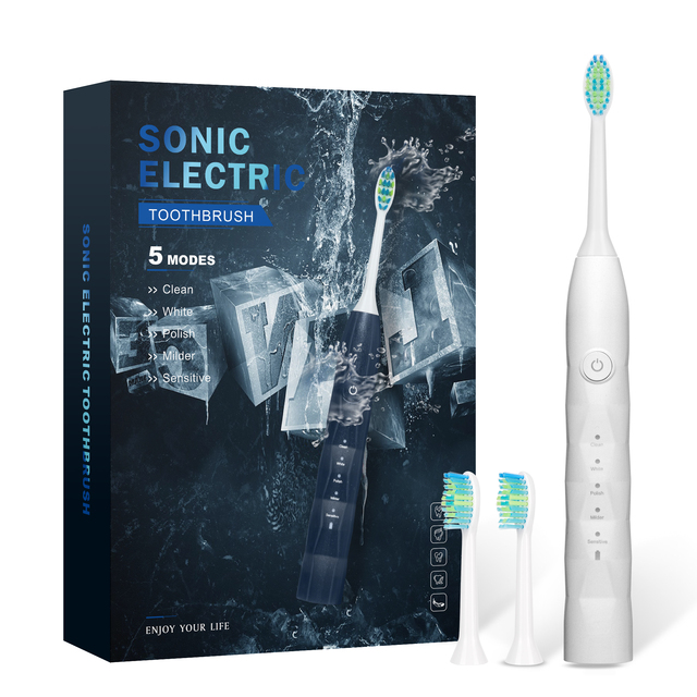 5 Modes of Cleaning for Adults IPX7 Waterproof Sonic Electric Toothbrush Electric Toothbrush